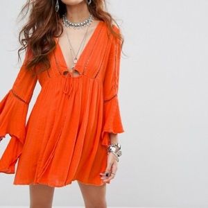 Free People Orange Dress